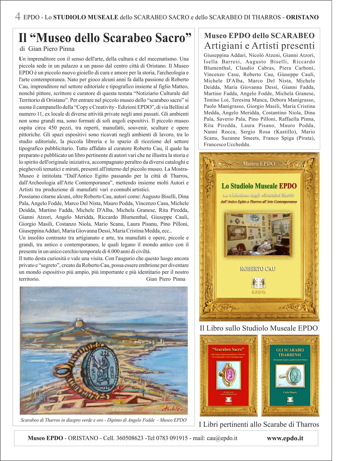Notiziario Museale  EPDO - Oristano